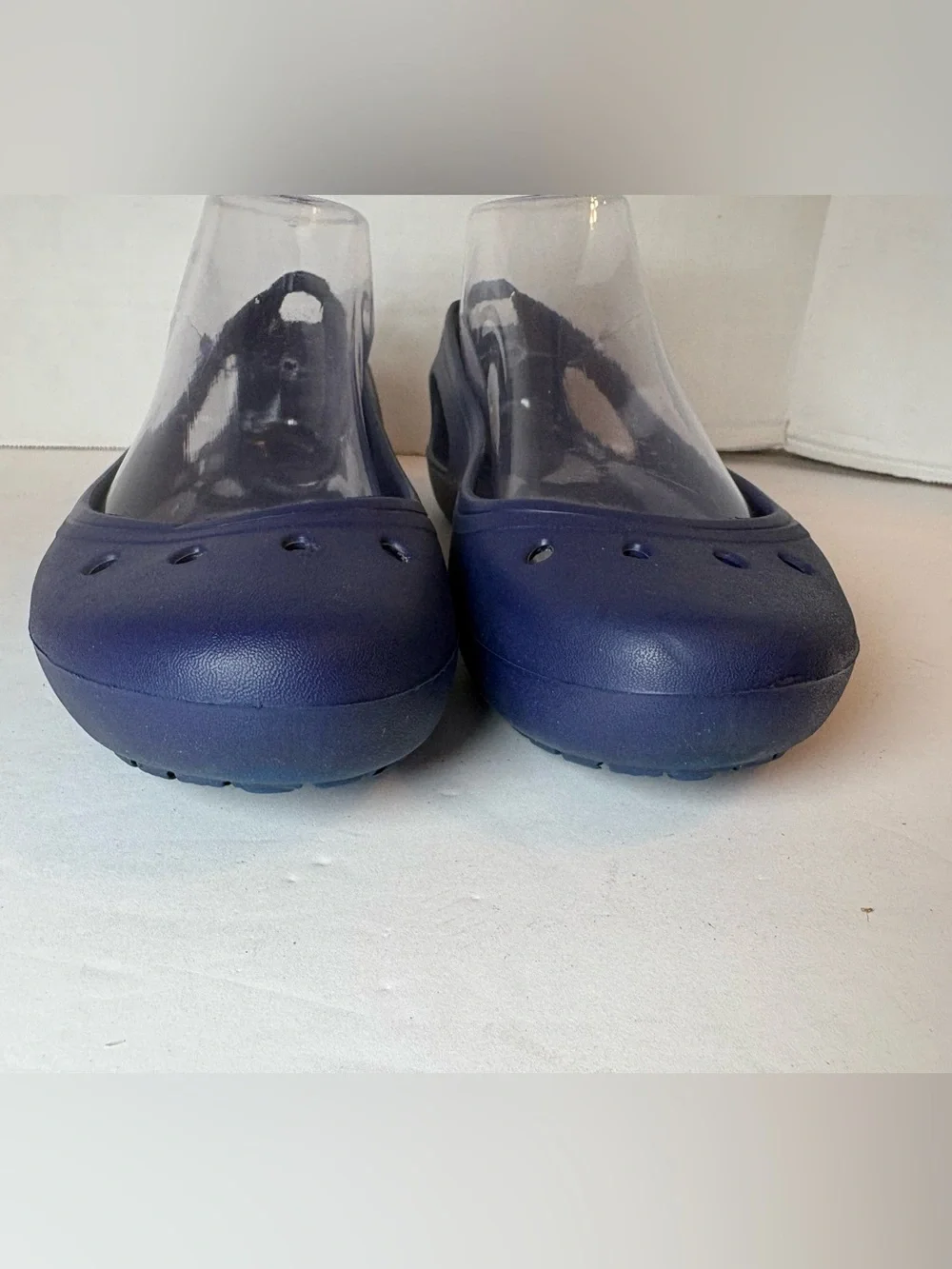 Crocs Kadee Blue Classic Slip-on Ballet Flats Cutout Size 9